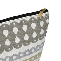 Ribbon Candy Accessory Pouch w T-bottom in Brown